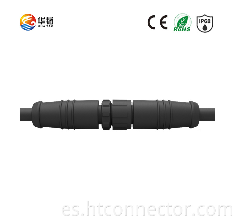 Waterproof connector with nylon rubber nut
